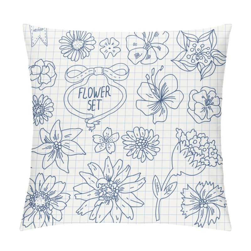 Personality  Doodle Flower Set Pillow Covers