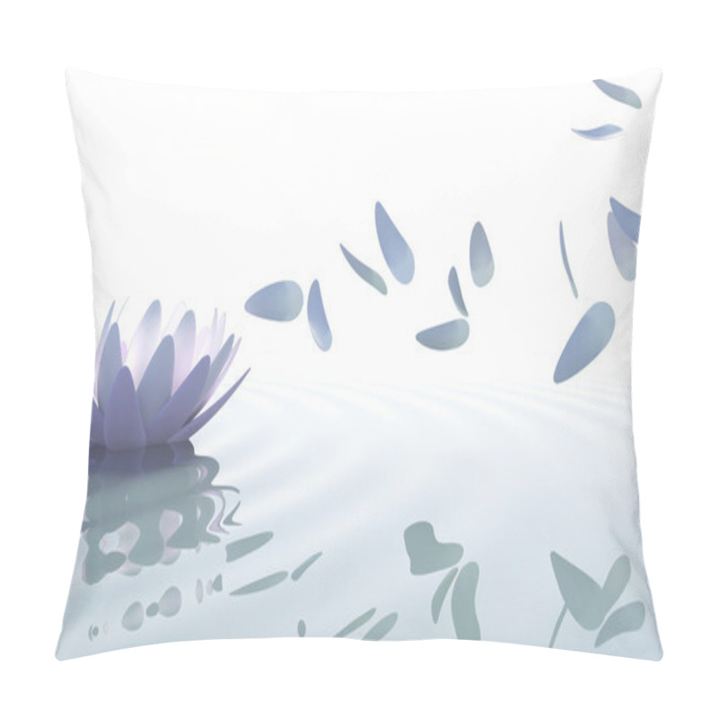 Personality  Zen Lotus With Petals Moved By Wind Pillow Covers