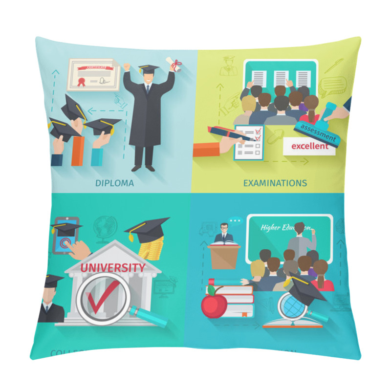 Personality  Higher Education Flat Set Pillow Covers