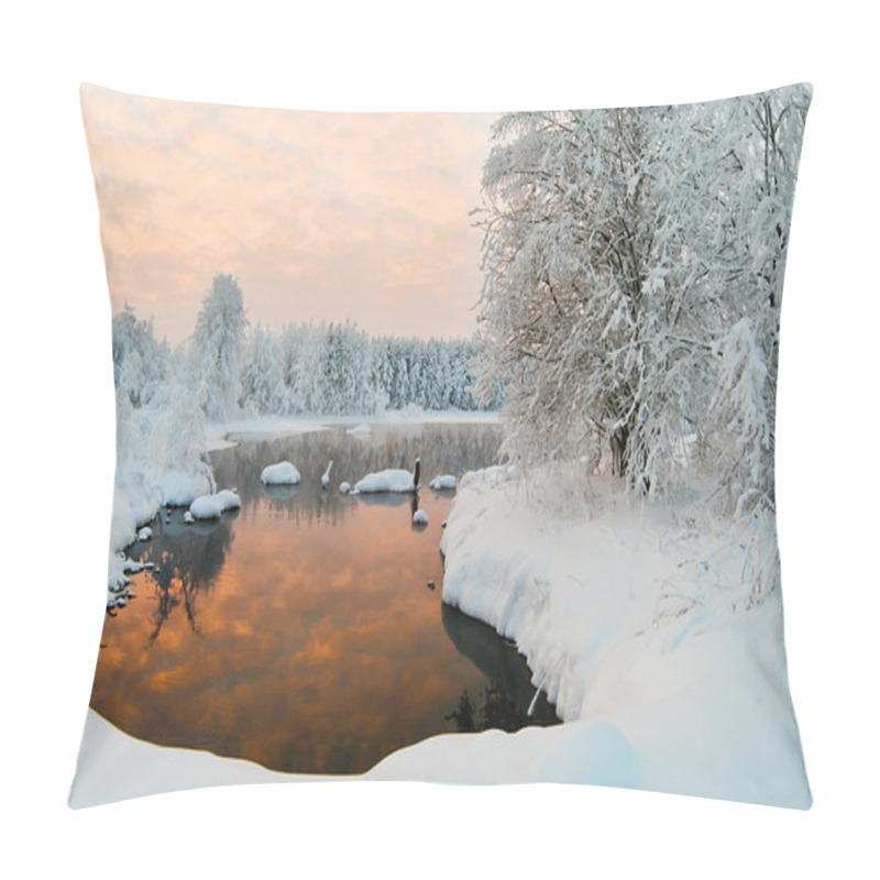 Personality  Unfrozen Lake In The Winter Forests Pillow Covers