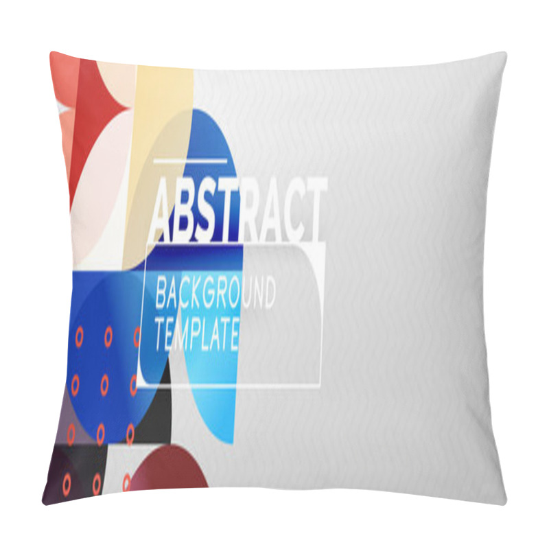 Personality  Abstract Background, Geometric Composition, Dynamic Circles And Round Shapes Design Template Pillow Covers