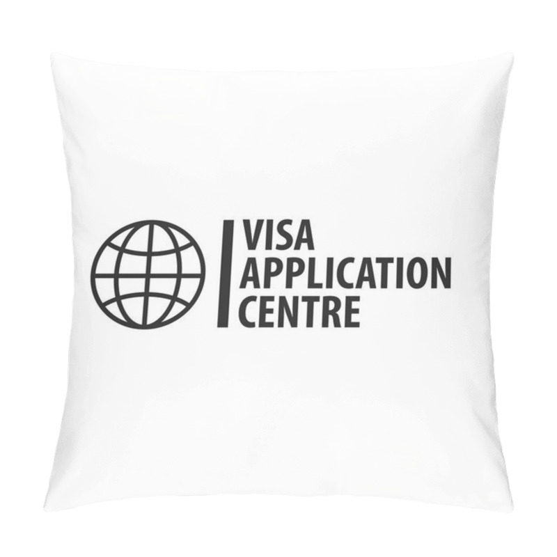 Personality  Logo Of Visa Application Centre. Vector Illustration. Pillow Covers