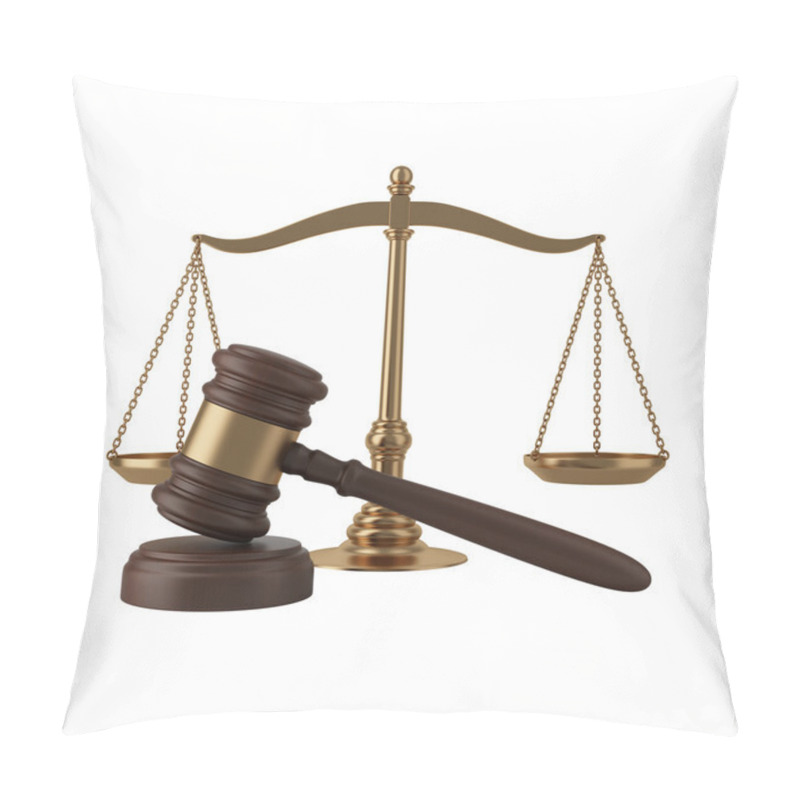 Personality  Gavel And Scales Pillow Covers