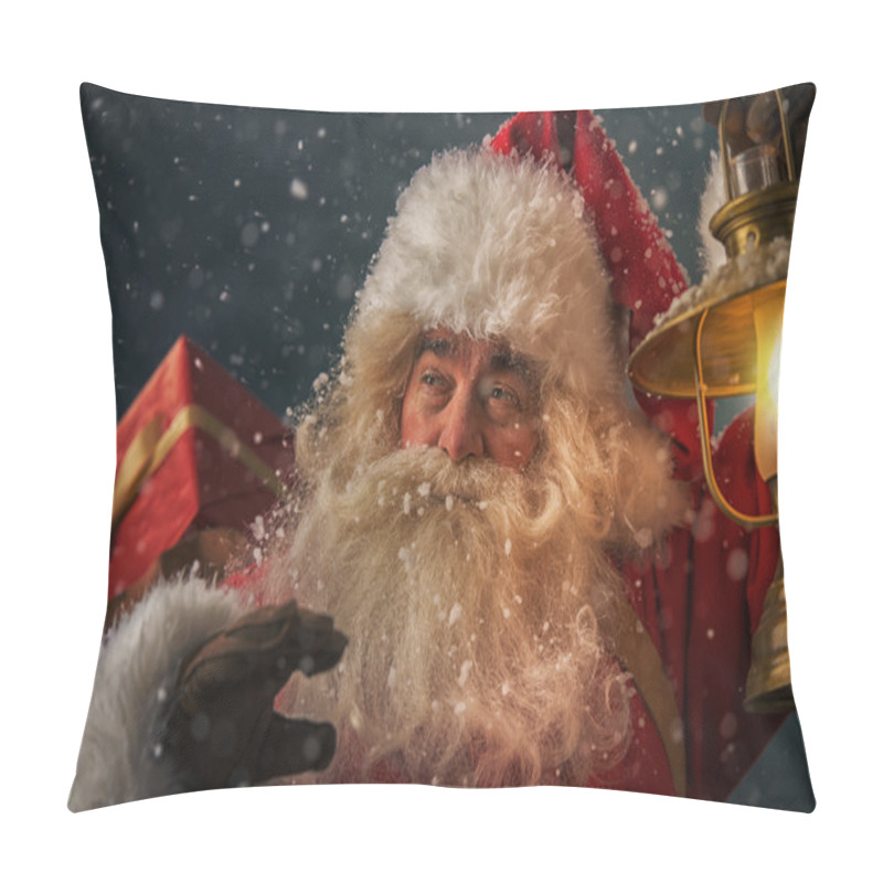 Personality  Santa Claus Holding Sack With Gifts Pillow Covers