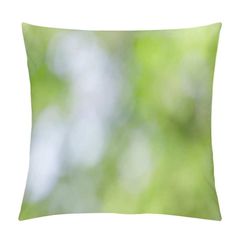 Personality  Bokeh Background And Sun Light For Text ,Template Mock Up And Display Of Product. Green Nature And Ecology Concept. Pillow Covers