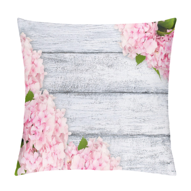 Personality  Hydrangeas On Shabby Wooden Planks Pillow Covers