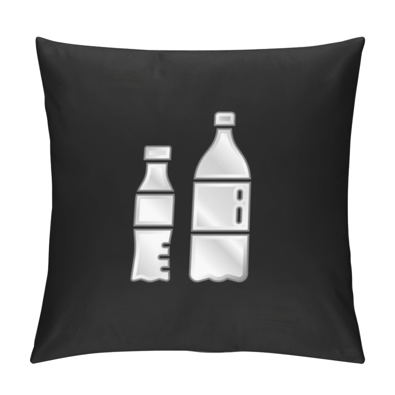 Personality  Bottles Silver Plated Metallic Icon Pillow Covers