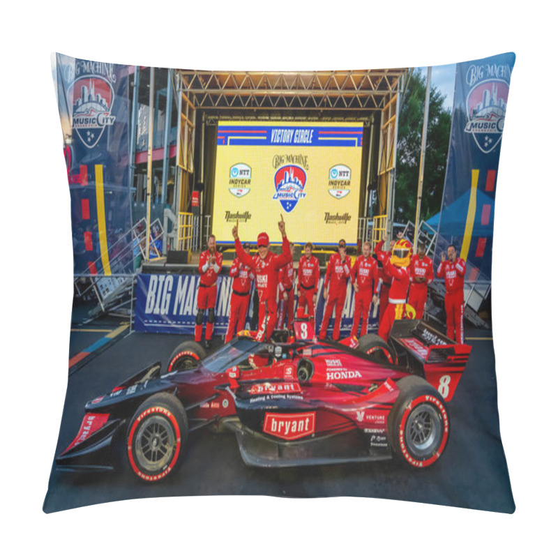 Personality  MARCUS ERICSSON (8) Of Kumla, Sweden Wins The Big Machine Music City Grand Prix At The The Streets Of Nashville In Nashville, Tennessee. Pillow Covers