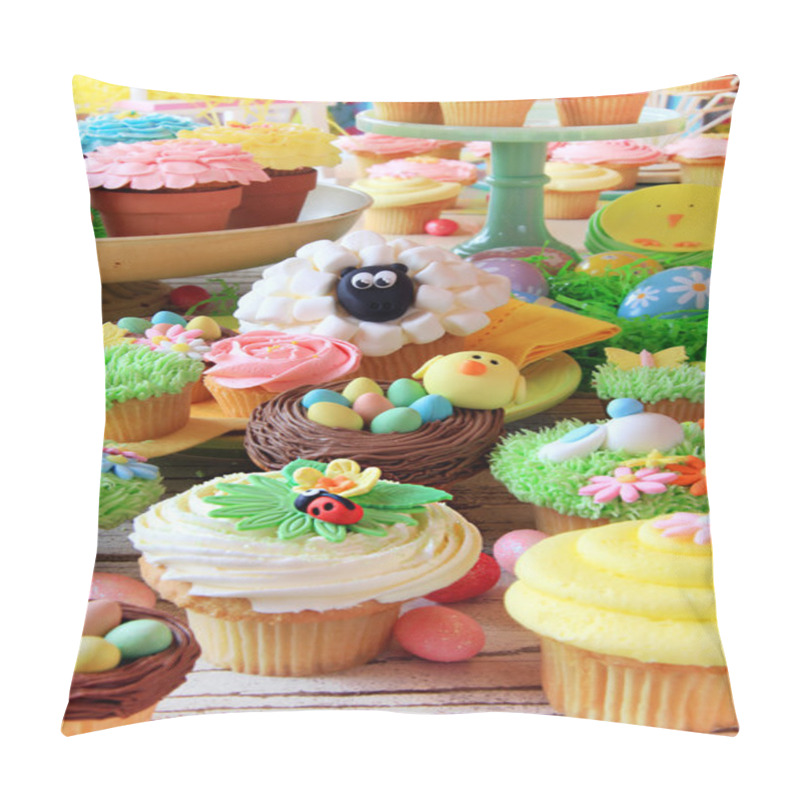 Personality  Easter Cupcakes And Easter Eggs Pillow Covers