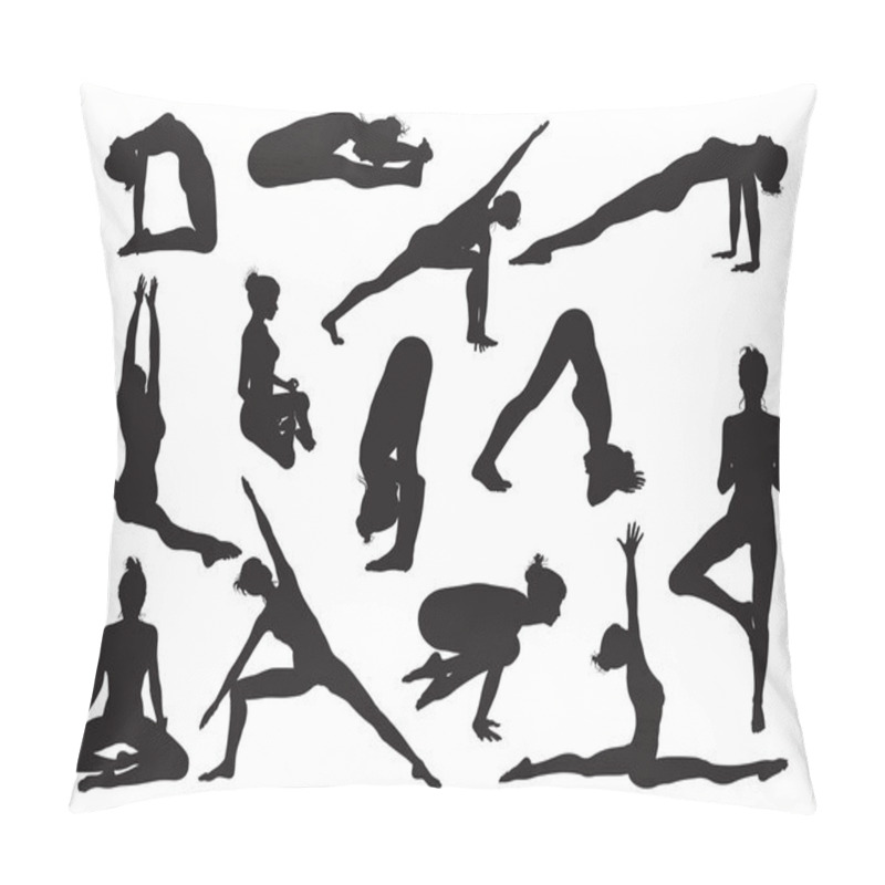 Personality  Yoga Pose Women Silhouettes Pillow Covers