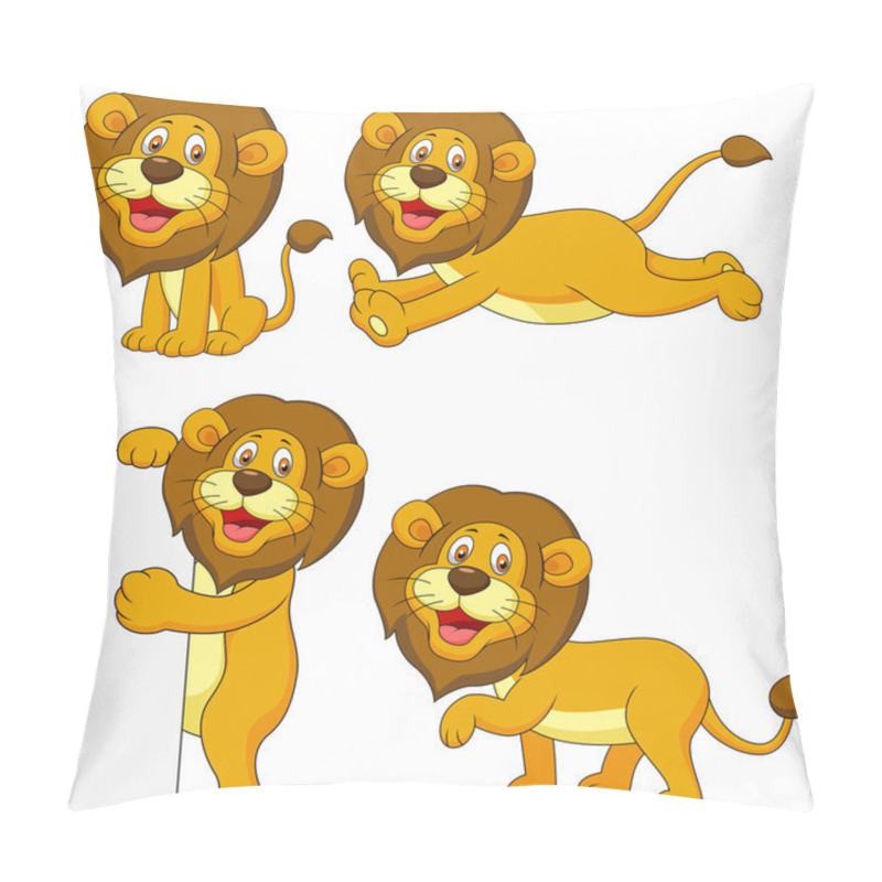 Personality  Cute Lion Cartoon Set Pillow Covers