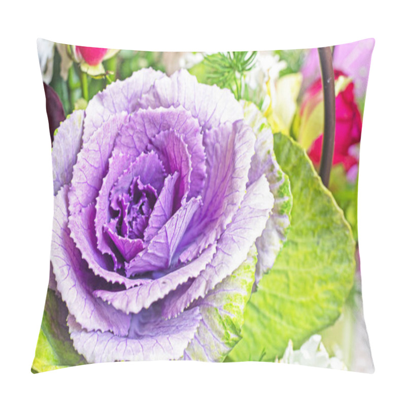 Personality  Lilac Beautiful Rose In A Basket. Wedding. Women's Day Pillow Covers