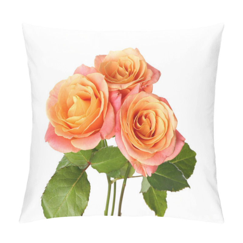 Personality  Beautiful Roses On White Background Pillow Covers