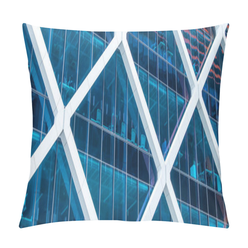 Personality  Building Modern Exterior With Studio Offices Inside. Business Concept Pillow Covers