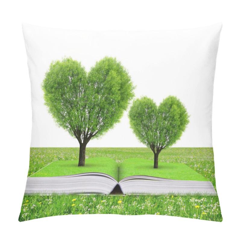 Personality  Book With A Trees In The Shape Of Heart Pillow Covers