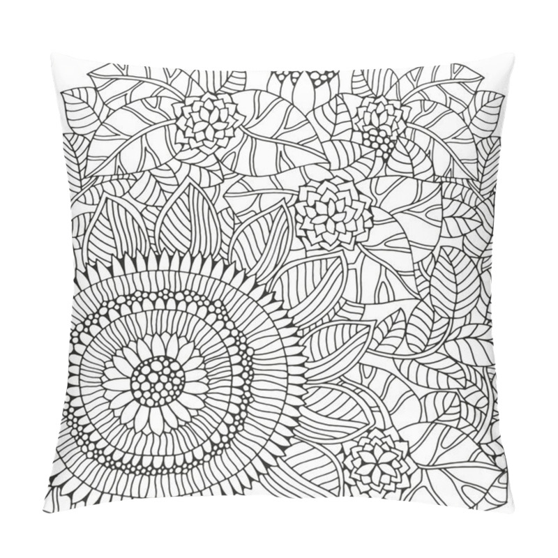 Personality  Seamless Floral Doodle Background Pillow Covers