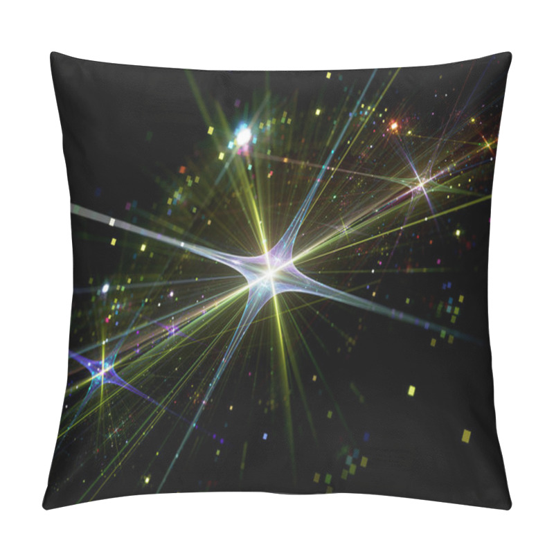 Personality  Shiny Star With Particles In Space Pillow Covers