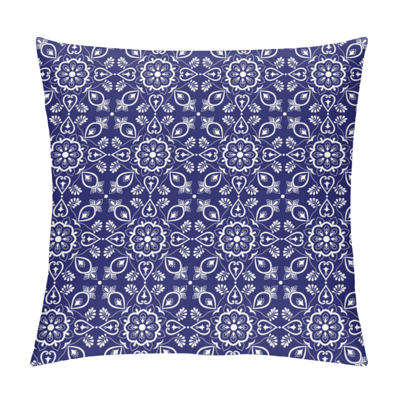 Personality  Delft Dutch Tile Pattern Vector Seamless  Pillow Covers