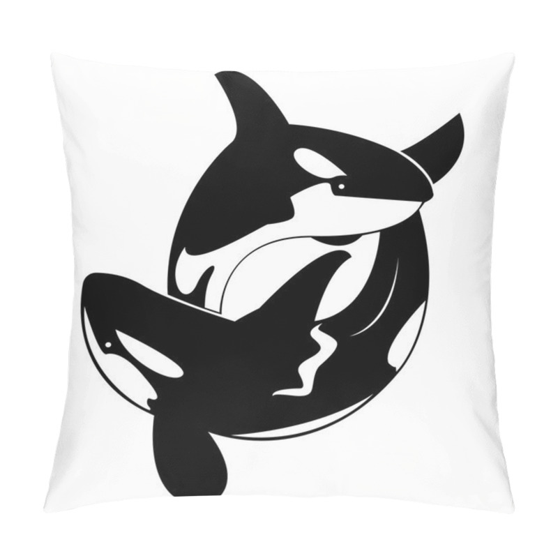 Personality  Vector Image Of An Whale Pillow Covers