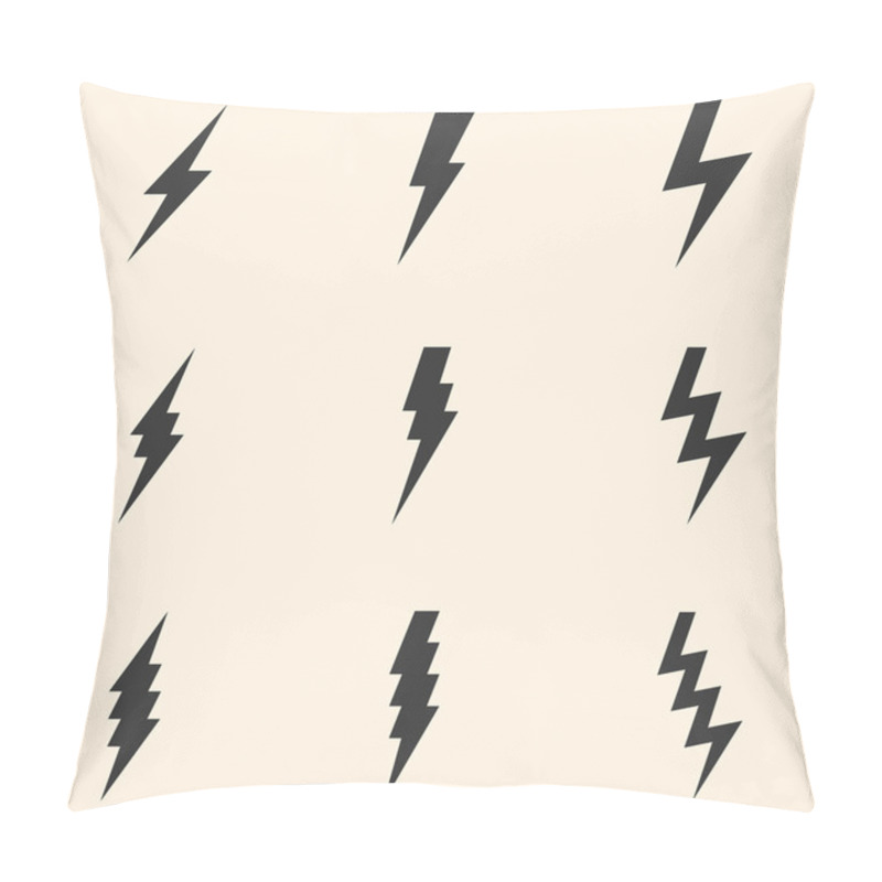 Personality  Vector Set Of Thunder Lighting Icons Pillow Covers