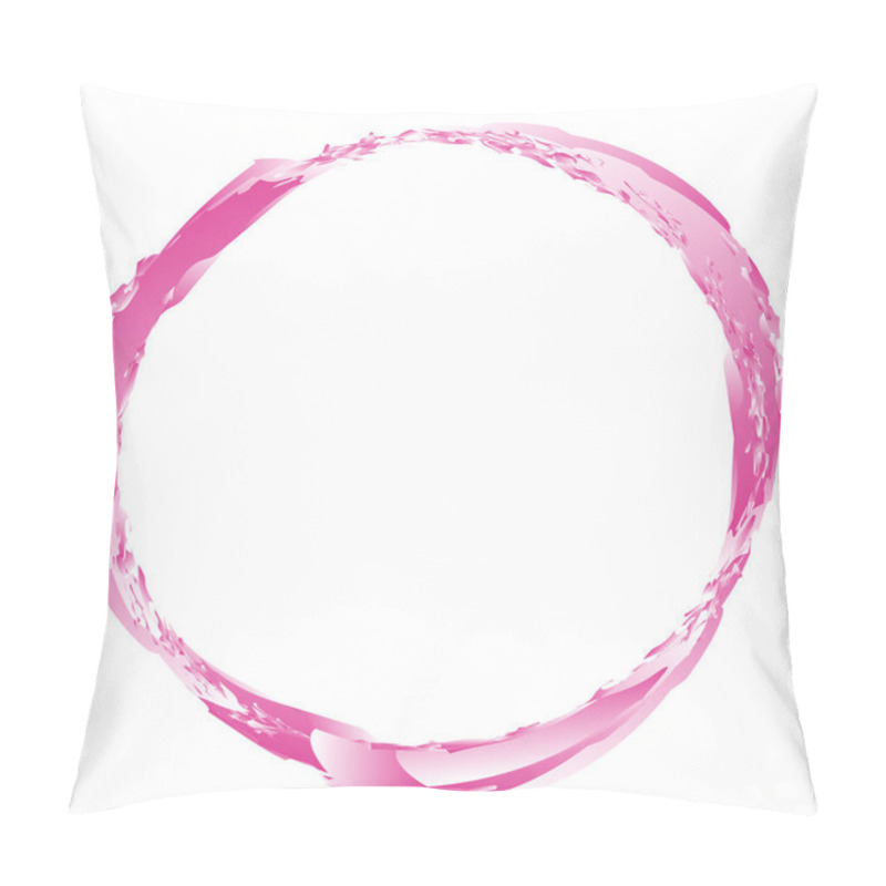 Personality  Grungy, Textured Circle Element. Circular Splatter Shape Pillow Covers