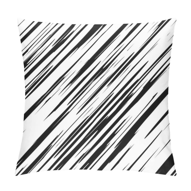 Personality  Grungy, Grunge Random Diagonal, Oblique, Slant Lines. Rough, Distress Texture, Slash, Slit Vector Illustration Pillow Covers