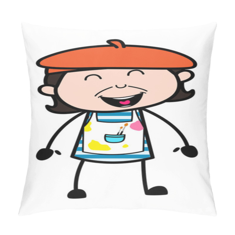 Personality  Adorable Artist Cartoon Illustration Pillow Covers