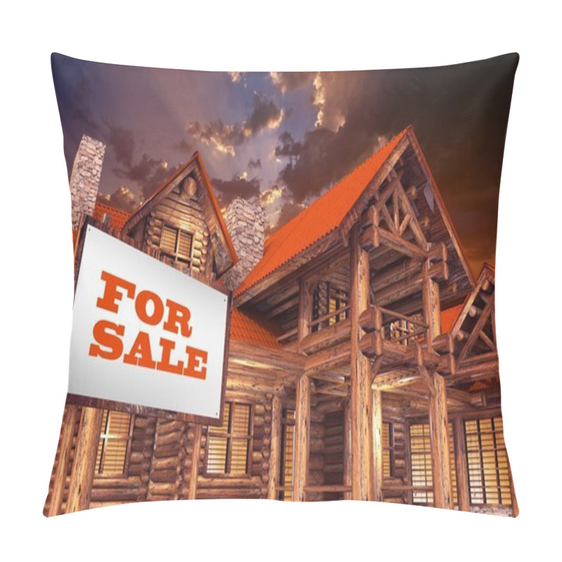 Personality  Log Home For Sale Pillow Covers