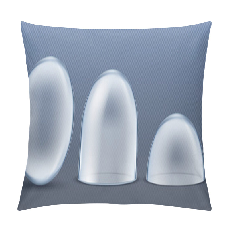 Personality  Glass Dome Set Vector.  Pillow Covers