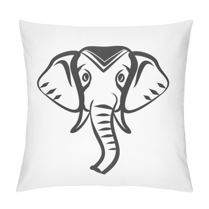 Personality  Circus Elephant Vector Black Icon Logo Illustration Pillow Covers