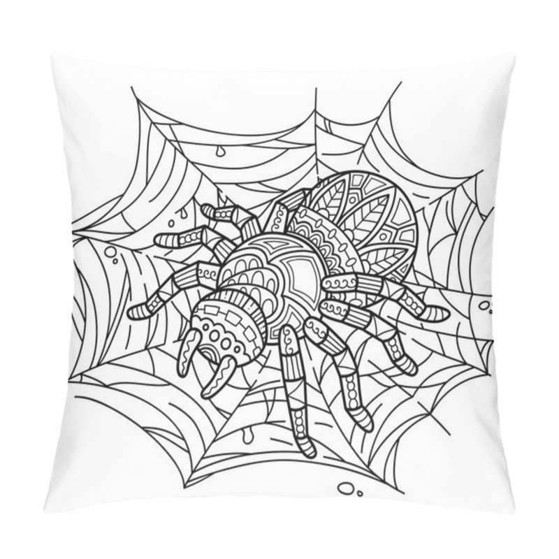 Personality  Cute Spider On Web. Pillow Covers