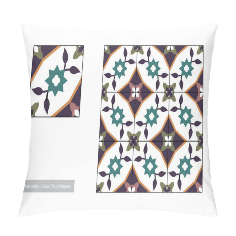 Personality  Traditional Floor Tiles Pattern. Editable Vector File. Pillow Covers