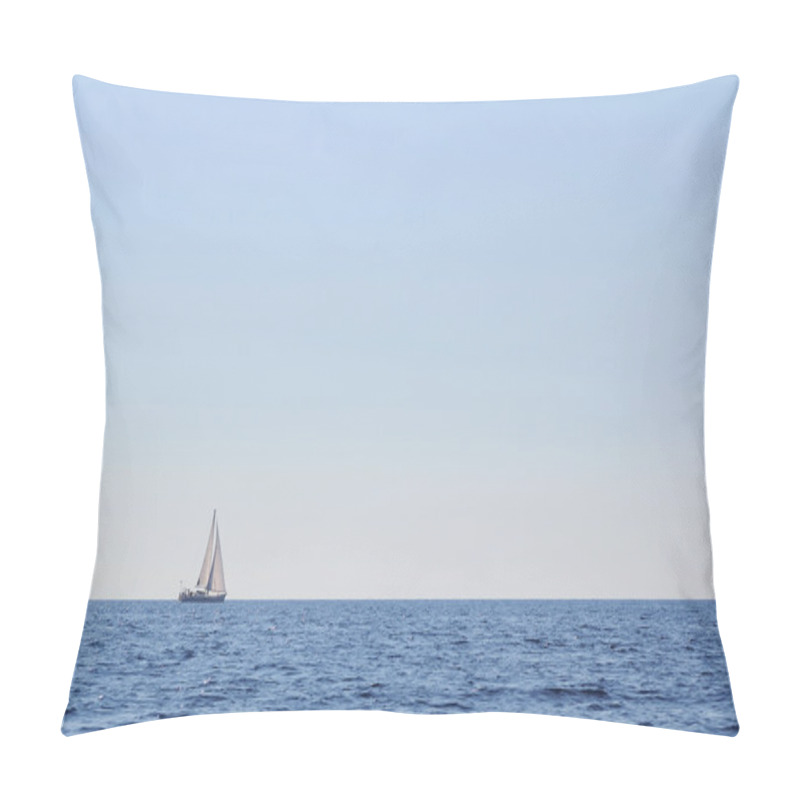 Personality  Sailboat Alone At Open Sea Pillow Covers