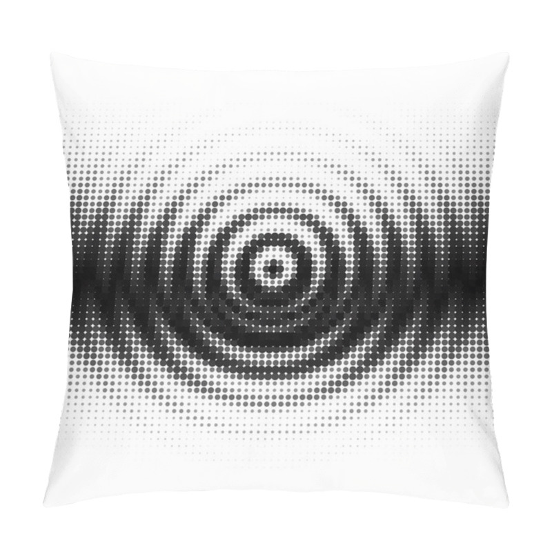 Personality  Black And White Gradient Seamless Background With Radial Ripples Pillow Covers