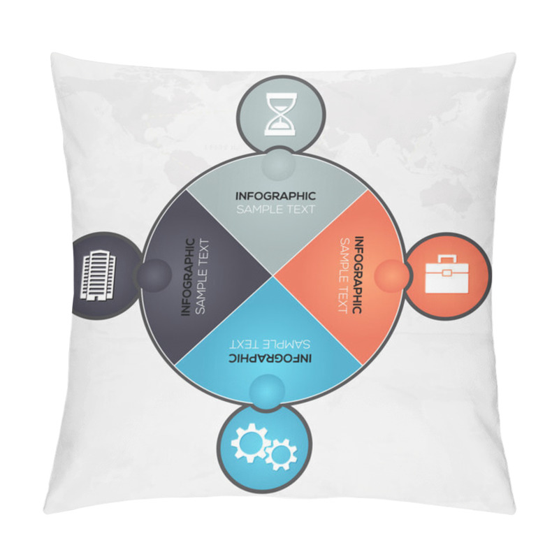 Personality  Business Infographic Vector Illustration Pillow Covers