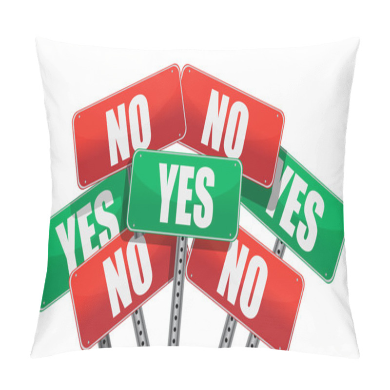 Personality  Yes And No Signs Illustration Design Pillow Covers