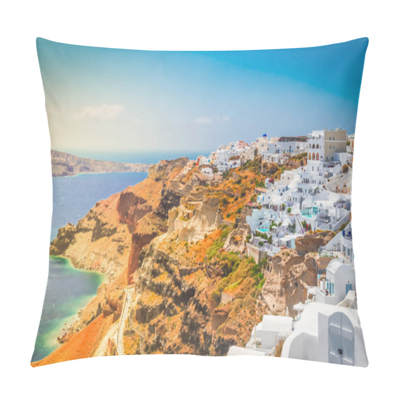 Personality  Oia, Traditional Greek Village Pillow Covers