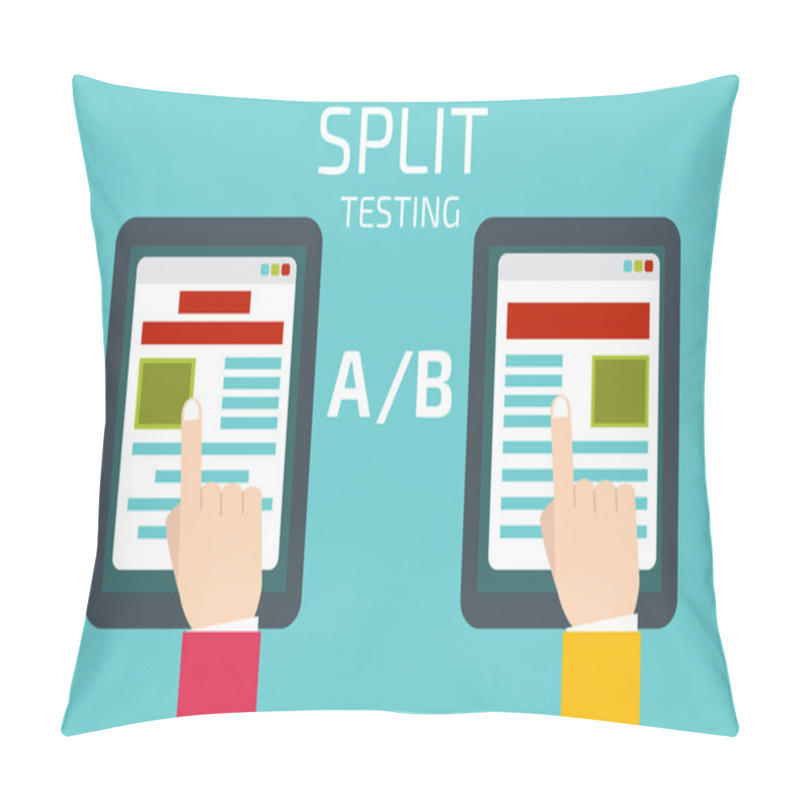 Personality  A-B Comparison. Split Testing Pillow Covers