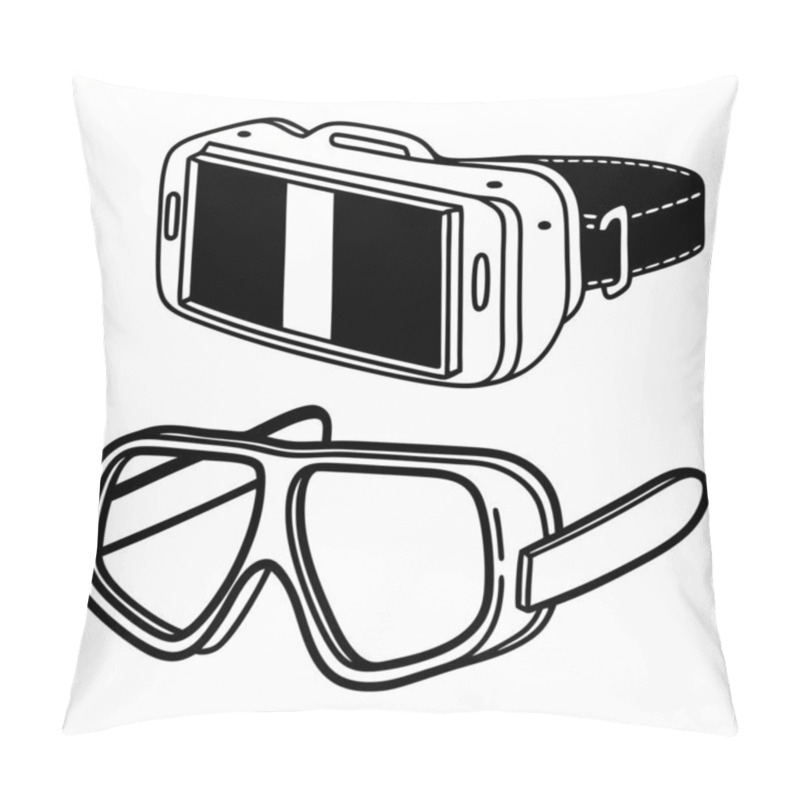 Personality  Discover Sleek And Cutting-edge Silhouettes Of Smart Glasses And VR Headsets, Showcasing Innovative Designs That Blend Style With Advanced Technology. Perfect For Futuristic Enthusiasts And Tech Innovators. Pillow Covers