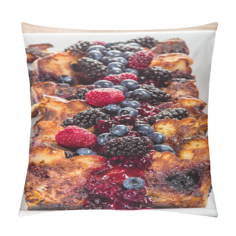 Personality  Bread Pudding With Berry Topping Pillow Covers