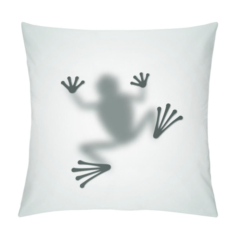 Personality  Diffuse Frog Silhouette Shadow Abstract Vector Image. Pillow Covers