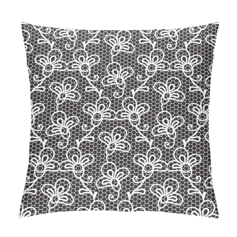 Personality  Black And White Lace Pattern Pillow Covers