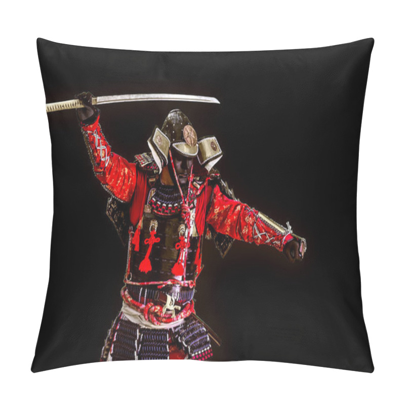 Personality  Samurai In Ancient Armor With A Sword Attack Pillow Covers