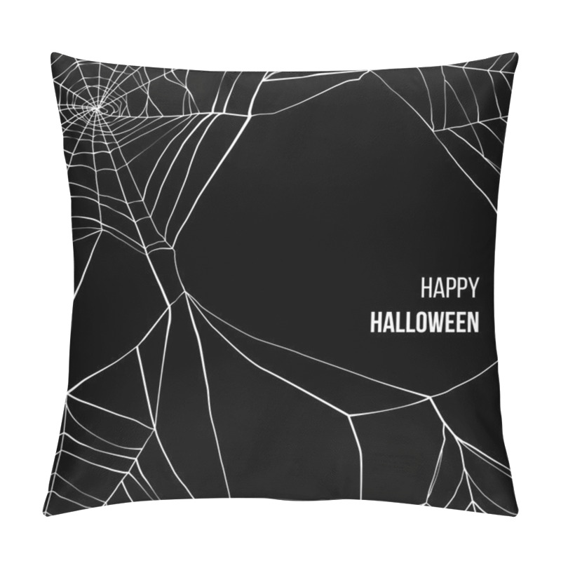 Personality  Black Background With Spider Web  Pillow Covers