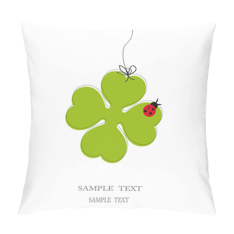 Personality  Cute Card With Four-leaf Clover Pillow Covers