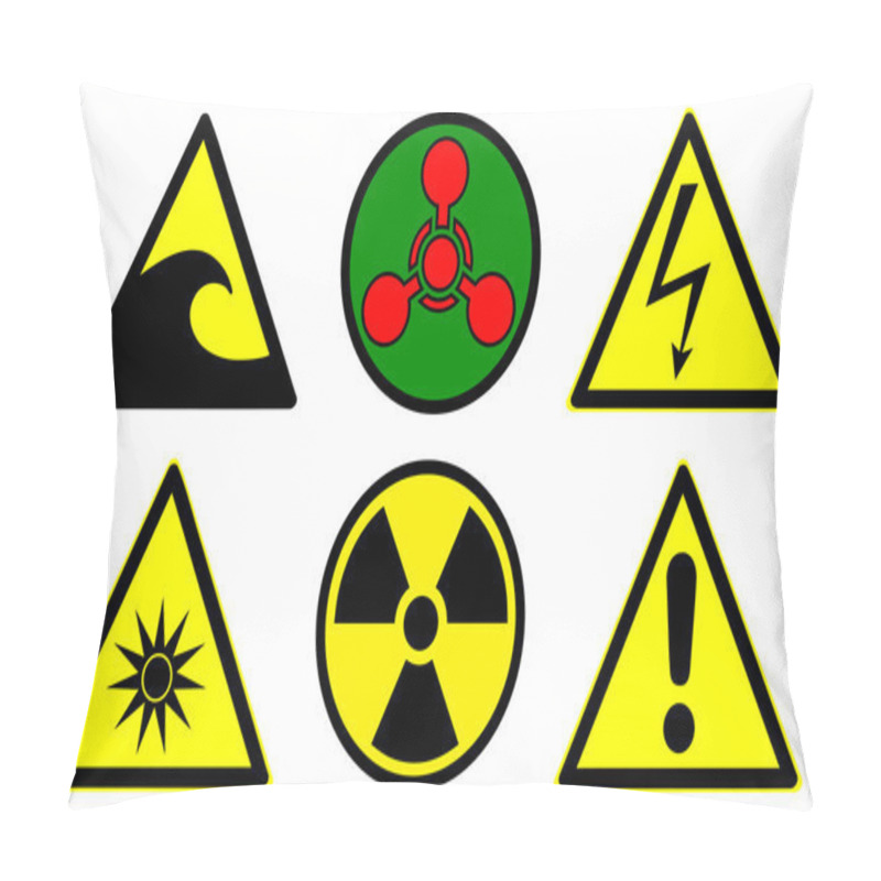 Personality  Hazard Signs Set 2 Pillow Covers