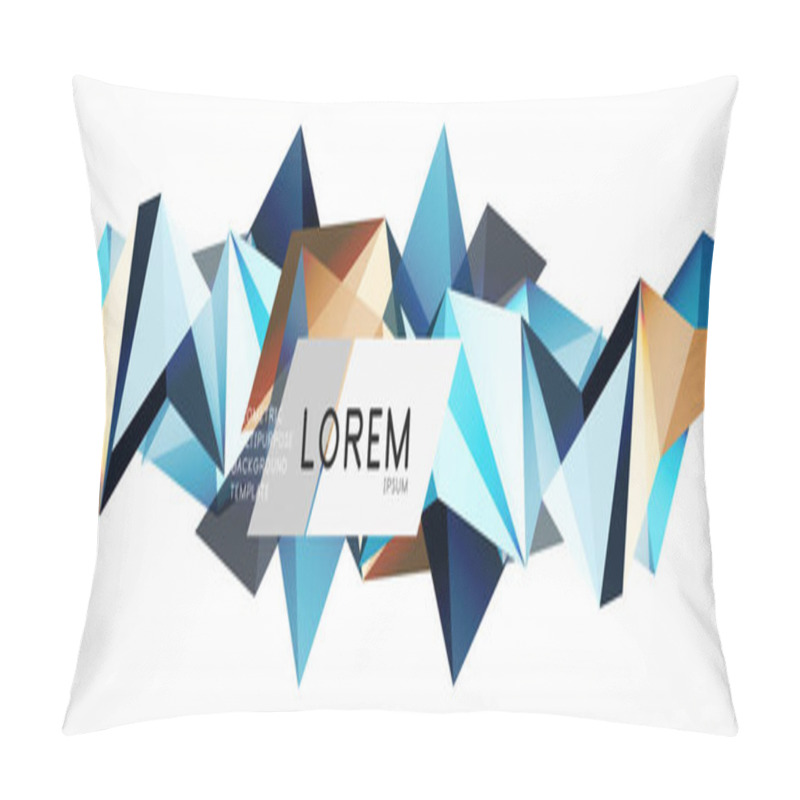 Personality  Triangle 3d Polygonal Art Style. Future Geometric Design. Vector Geometry Futuristic Illustration Pillow Covers