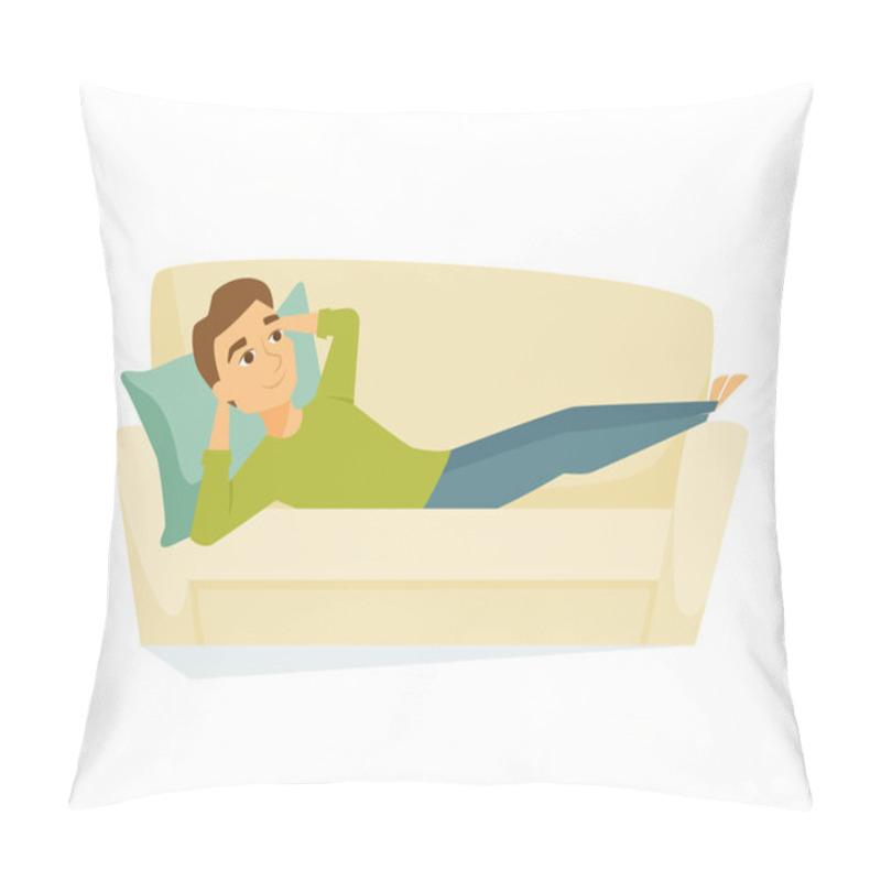 Personality  Man Lying On The Sofa Pillow Covers