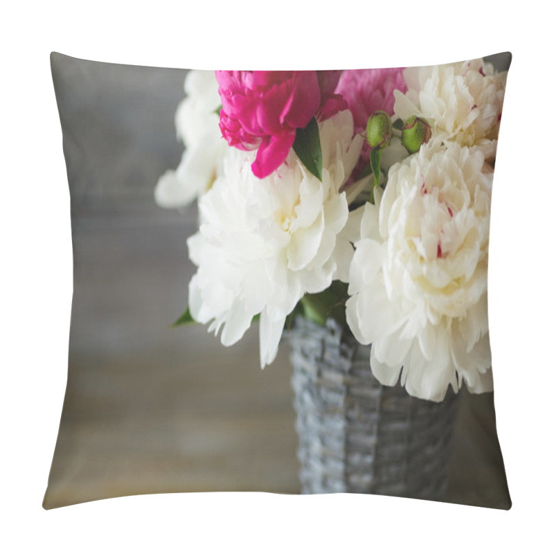 Personality  Beautiful Peonies In A Vase Pillow Covers