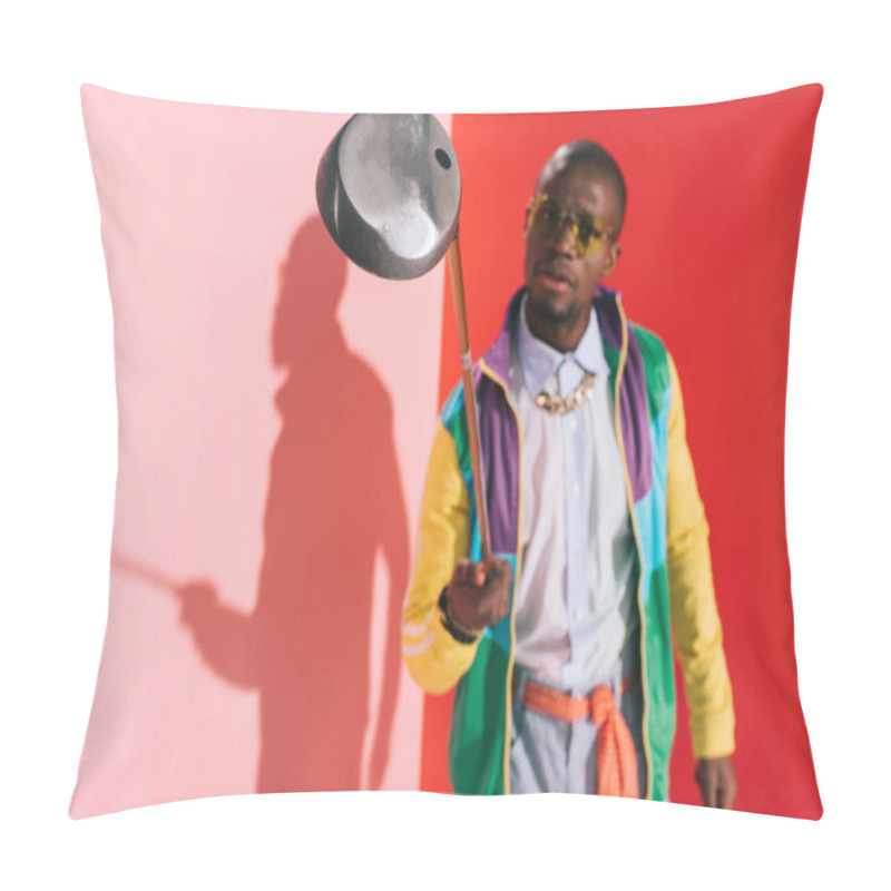 Personality  Stylish Man With Golf Club Pillow Covers